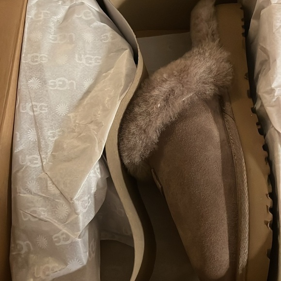 🆕UGG Cozy Genuine Shearling Slide Shoes Slippers SOLD OUT Neutral Caribou NIB - Picture 7 of 7